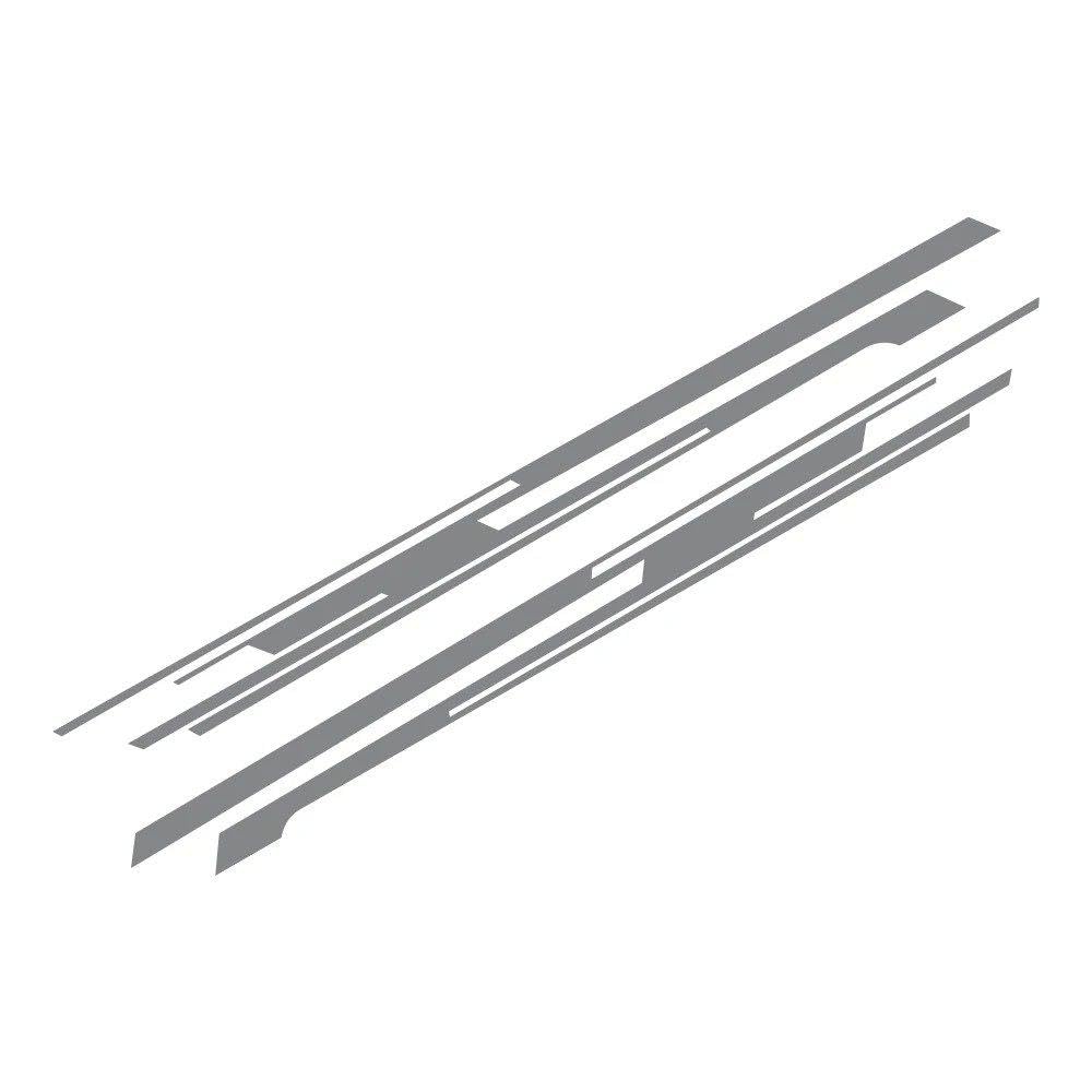 for Porsche Taycan Car Door Side Stickers Auto Decal Kit Wrap Vinyl Film Waterproof PVC(Glossy Gray)