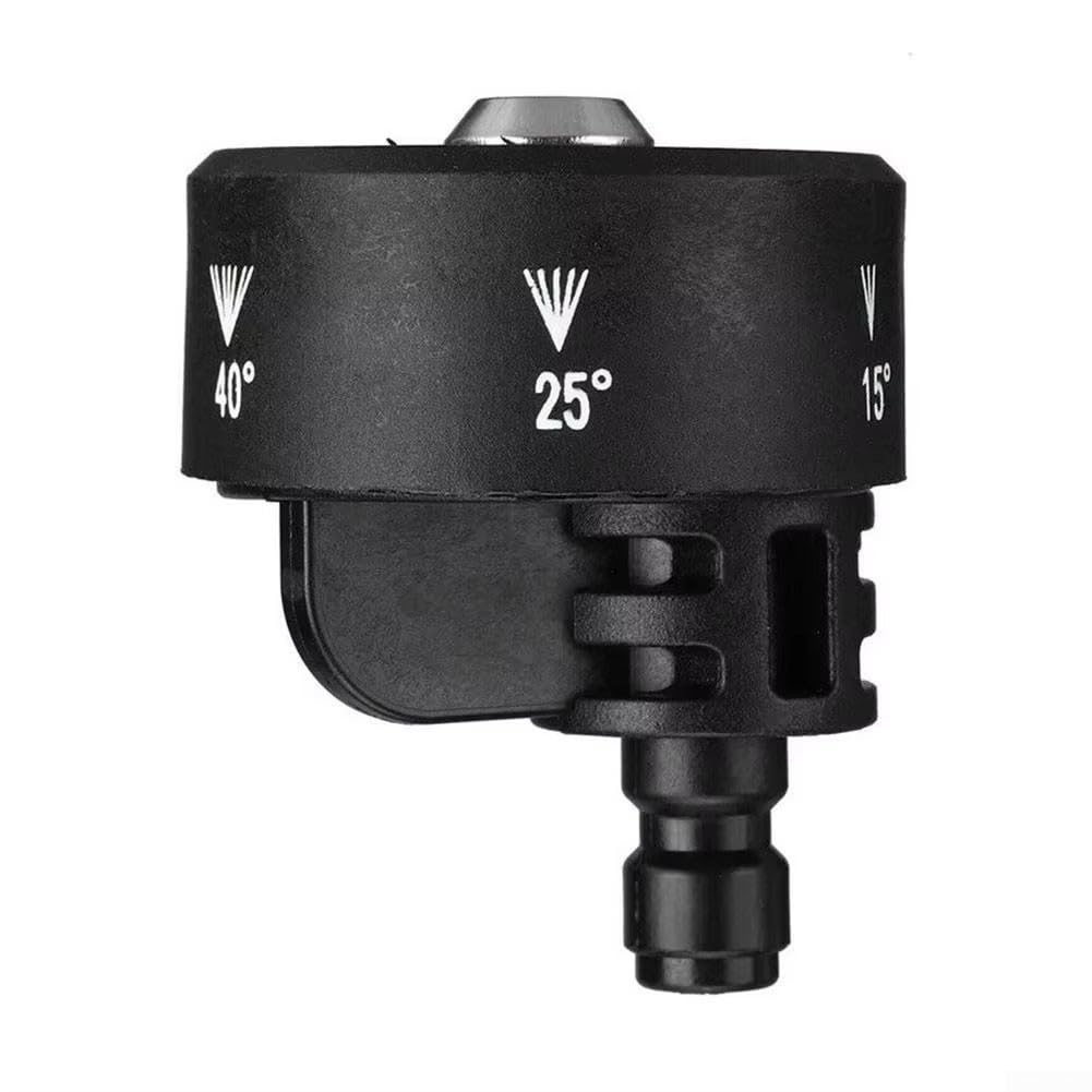 6-in-1 High Pressure Washer Nozzle Car Cleaning Spray Head With Multi-Angle Adjustable Settings Quick Connect Design For Deep Dirt Removal Black