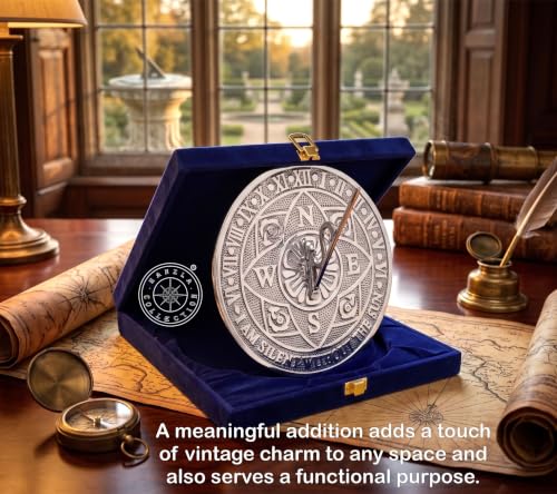 Miniatura 3 de Reloj Solar De Latón Macizo Para Jardín Y Exteriores Reloj De Sol De Latón Brillante Hecho A Mano Con Caja De Terciopelo Perfecto Para Seres Queridos Regalo De Decoración Del Hogar O Idea De