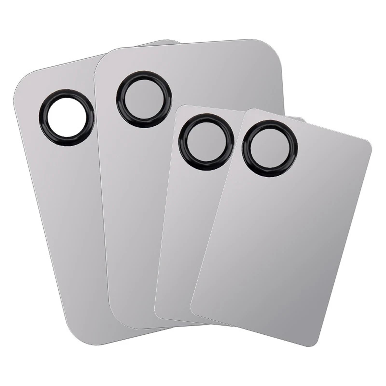 Paleta de mezcla de maquillaje, 5 juegos de paleta de mezcla de maquillaje de acero inoxidable, base de labios, mezclador de sombra de ojos (L-cuadrado)