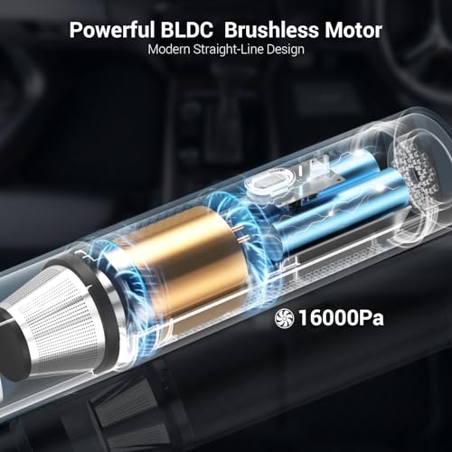 Image of MILAGROW Duster Pro Portable Vacuum Cleaner & Blower with Powerful 16000Pa Suction, Modern & Straight Line Design, Cordless & Rechargeable with Multipurpose Accessories for Car /Home /Office /Outdoors
