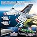 DEERC F16 Thunderbirds RC Plane,3CH Remote Control Airplane Fighter Toys,2.4GHz 6-axis Gyro Stabilizer RTF Glider Aircraft Plane with 2 Batteries,Easy to Fly for Beginners Kids Adults