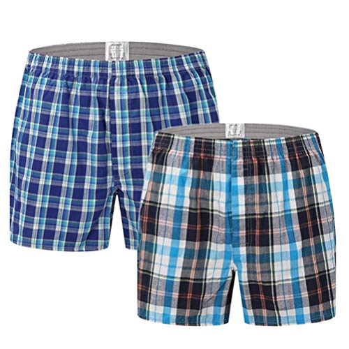 Qinju Hommes Bas De Pyjama 100% Coton ¨¤ Carreaux V¨ºtements De Salon Plage Shorts D¨¦Contract¨¦ ¨¦s Grande Taille Pantalon X-Large Cover