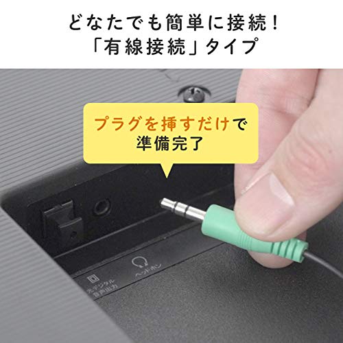 サンワダイレクト 手元スピーカー 有線 テレビ用 耳元スピーカー 乾電池 USB給電 ケーブル長5m ホワイト 400-SP087W