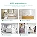 HoTaste 8Pcs Zinc Alloy Mirror Floating Glass Clip Set Wall-Mounted Mirrors Bracket/Clamp Bathroom Mirrors Supporting Sheet Nail Dresser Mirror Fixed Fitting (Circular)
