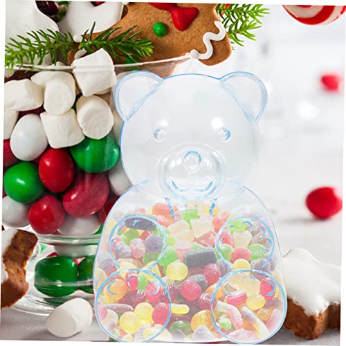 OUNONA Caixa De Doces Em Forma De Urso 6 Peças Recipiente Transparente De Plástico Para Doces Caixas