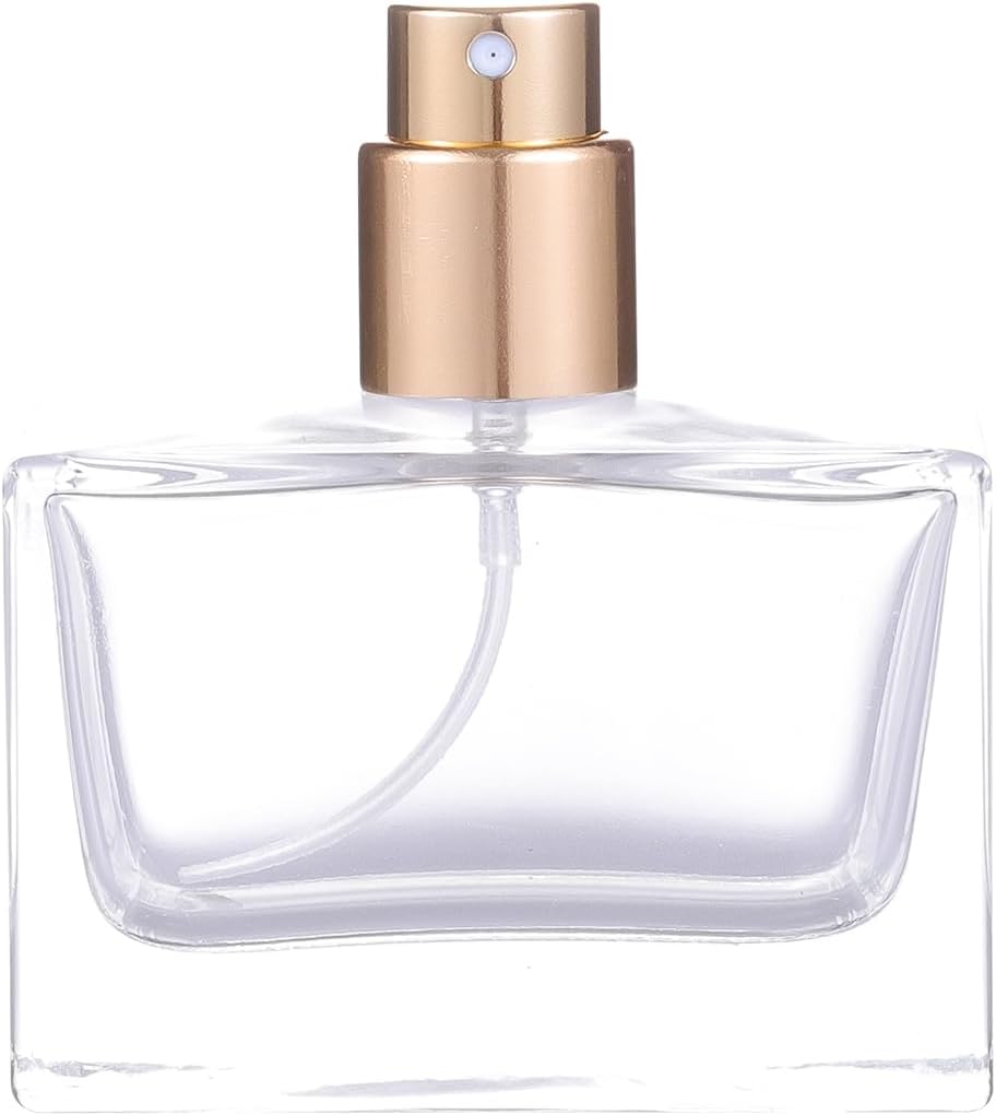 30ml 1.02oz Refillable Perfume Atomizer Large Perfume Bottle for Essential Oils Perfumes Empty Clear Glass Mist Spray Bottle for Traveling Outgoing 6 Pack
