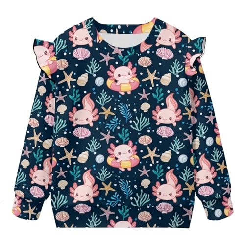 Toddler Sweatshirts Ruffle Long Sleeve Shirts Cute Clothes for Girls 1-8Y Toddler Tees Tops4