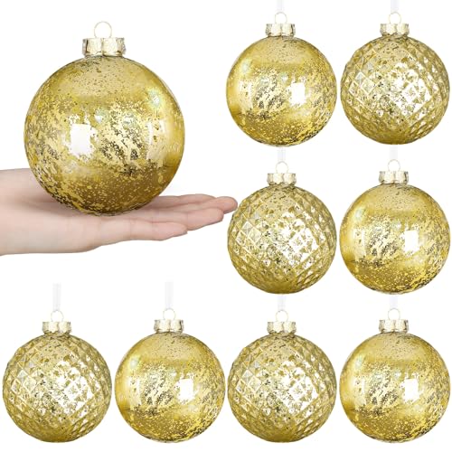 La Mejor Recopilación de Ãrboles de navidad los mejores 10. 50 Syhood 8 Bolas Navide?as Grandes 4 Pulgadas Bolas de Pl¨¢stico Irrompibles con Acabado Vintage de Mercurio para ¨¢rbol de Navidad Decoraciones Colgantes para ¨¢rbol de...
