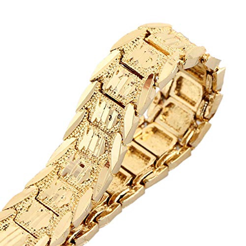 Jullynice Bracelete masculino banhado a ouro 18 K design moderno pulseira vintage elos para decoraçã