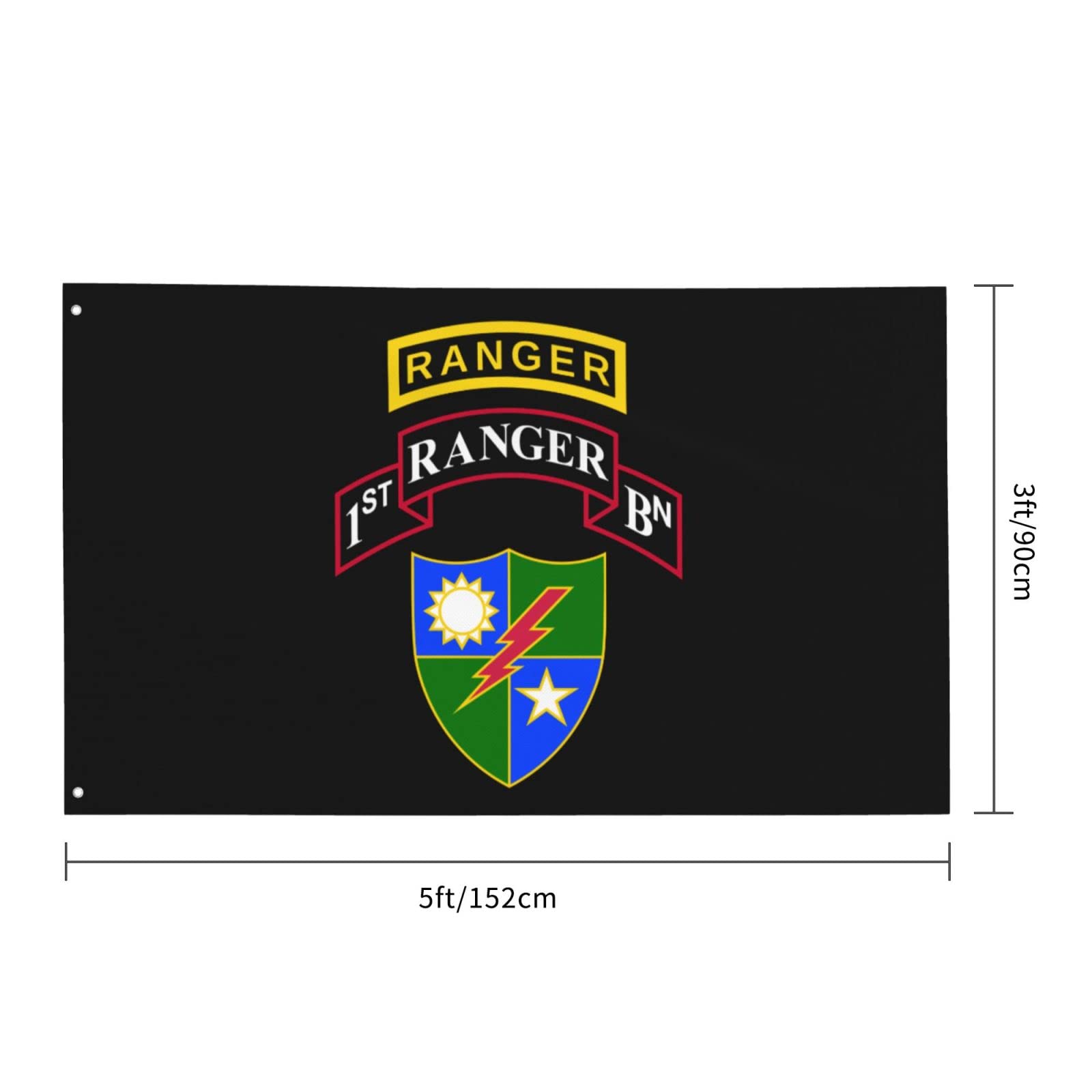 BRUNT 旗 FIRST TIME 1st Battalion 75th Ranger Regiment Flag 3x5 For Outdoors Garden