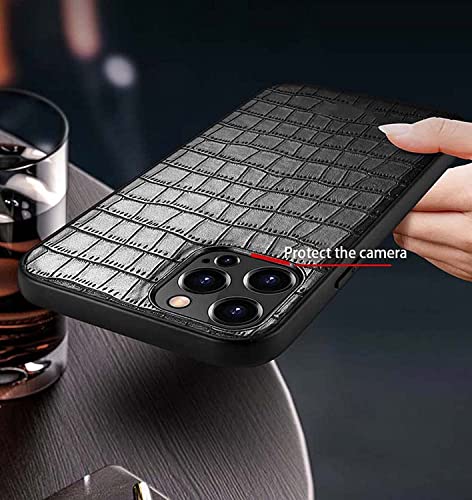 Coque iPhone 13 Pro Max en cuir crocodile rouge luxe et élégant - 3