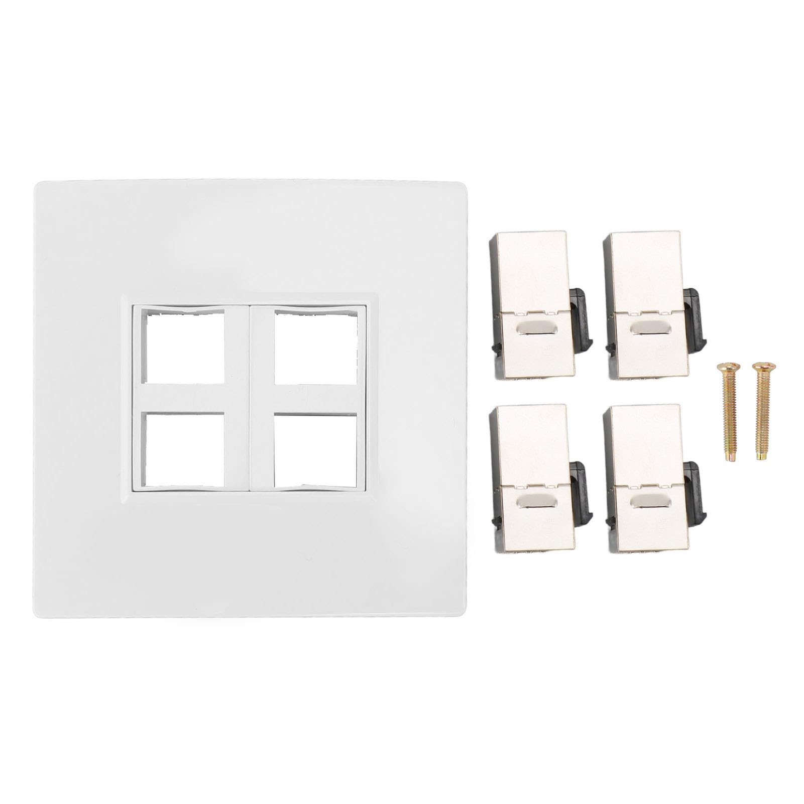 Płyta Czołowa Ethernet CAT6 4-portowy żeński do żeńskiego Gniazdo ścienne do Kabla Ethernet Gniazdo Sieciowe do CAT5 CAT5E CAT6 CAT6A