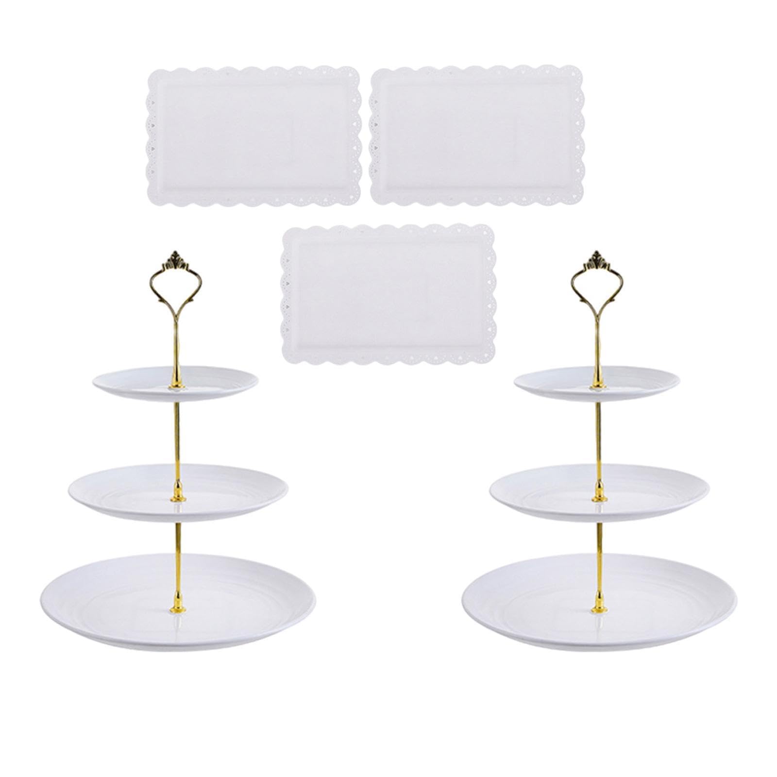 kowaku 2 Piezas Cupcake Stands Soporte Decorativo de Niveles Diseño Estilizado Material PP Adecuado para Carnales Fiestas Temáticas Decoración de Pastel, Style D, Individual
