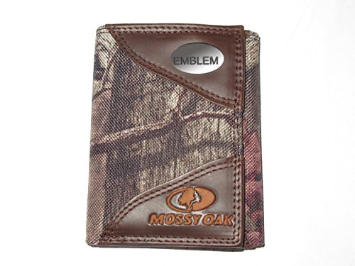 Bass - Mossy Oak Leather Nylon Tri-Fold