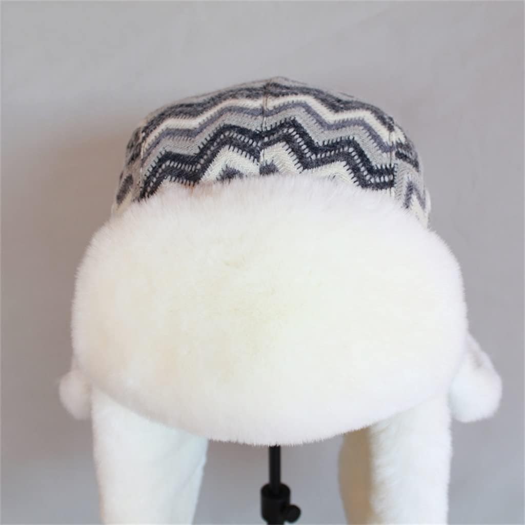 Knitting Thickened Winter Ski Ear Protection Hat Warm Thunderbolt Cap Cotton