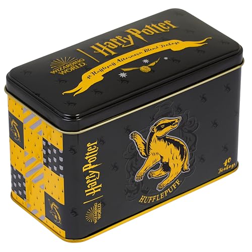 New English Teas Offizieller Harry Potter Hufflepuff-Wappen Teedose mit 40 englischen Teebeuteln