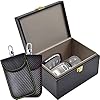 Faraday – Caja y paquete de 2 bolsas Faraday para protector de llavero, jaula Faraday, bloqueador de señal Faraday, protector de llavero Faraday, bolsa RFID para llaves de automóvil