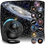 Lysumurl Galaxy Projector with 13 Film Discs, Planetarium Star Projector Light, 360° Rotating Starry Sky Nebula Lamp, Celestial Night Light for Adults & Kids Bedroom Décor, Black