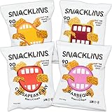 SNACKLINS Plant Based Crisps, Low Calorie Snacks, Vegan, Gluten-Free, Grain-Free, Healthy, Crunchy,