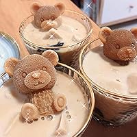 IJsblokjesvormen, 4 stuks, teddybeer, siliconen vorm, 3D