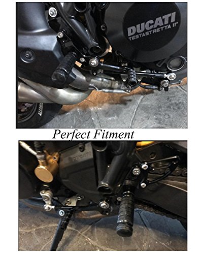 Commandes reculées CNC Streetfighter 848 1100 repose-pieds gris réglables