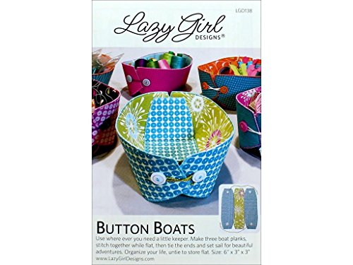 Lazy Girl Design Button Boats Ptrn 9.75 x 6 x 0.05
