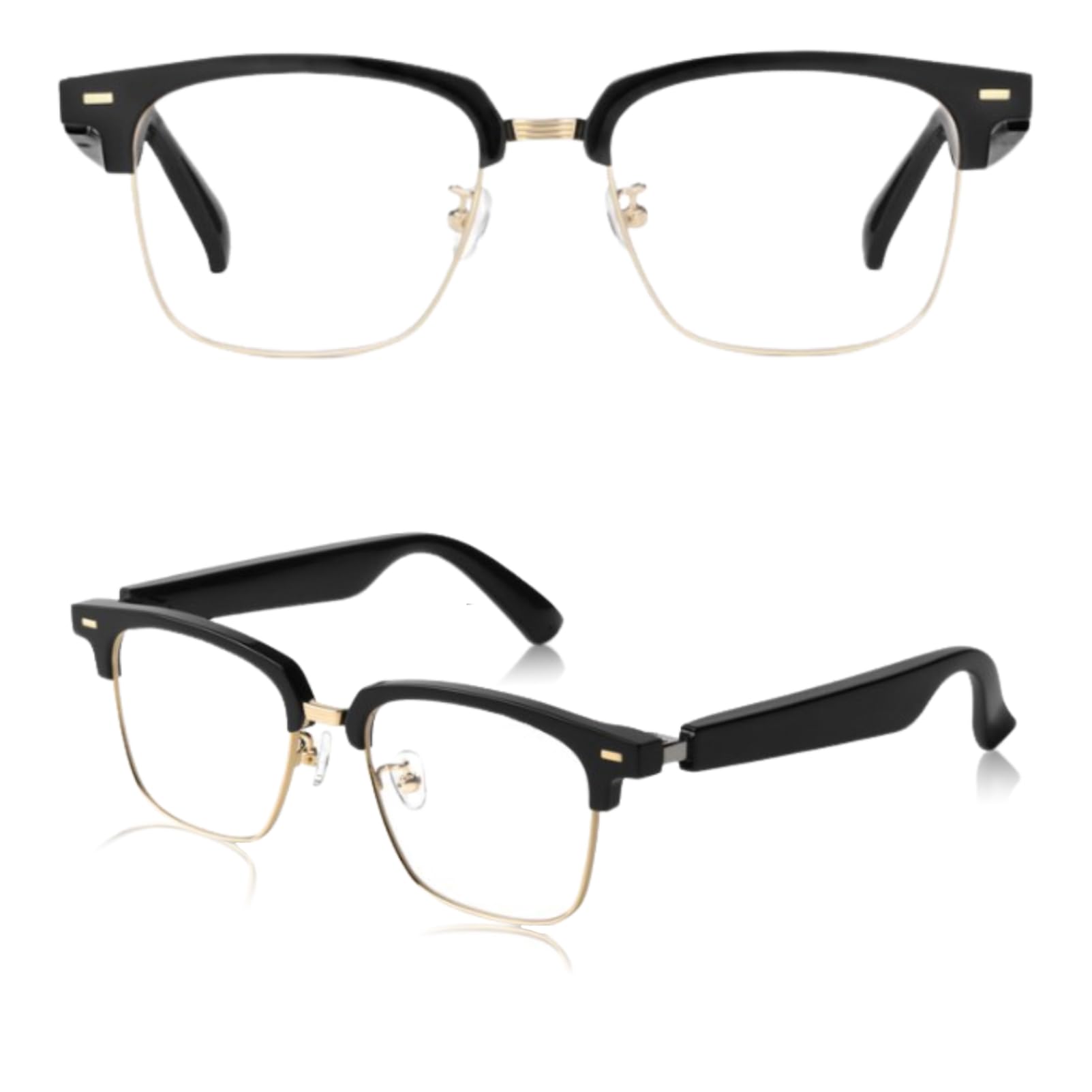 Lunettes Intelligentes Bluetooth 5.3, IP67 Étanches Double Batterie 115mAh Autonomie 7h | Détection Corps Humain Activité Sport Course Conduite | Haut,parleur AAC Micro Intégré