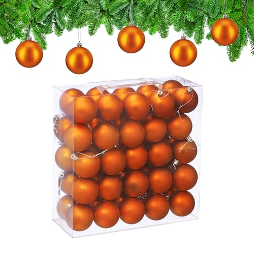 Relaxdays Weihnachtskugeln 50er Set, Weihnachtsdeko, Mattes Design,...
