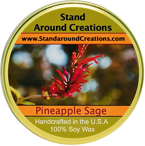 Premium 100% All Natural Soy Tureen Candle - 11 oz. - Pineapple/Sage: A Exotic Blend of Sweet Pineapple and Aromatic sage. Made w/Essential Oils.
