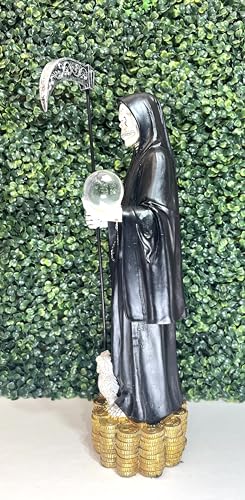 Santa Muerte Figura Decorativa 20 pulgadas Negro miniatura 3
