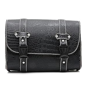 Apebazy Motorcycle Multi-Functional Hanging Bag Flat Square Tool Bag Plastic Buckle Fashionable Crocodile Pattern Design Classic Black 10 51fc9slyfhs. sl500 . ss300