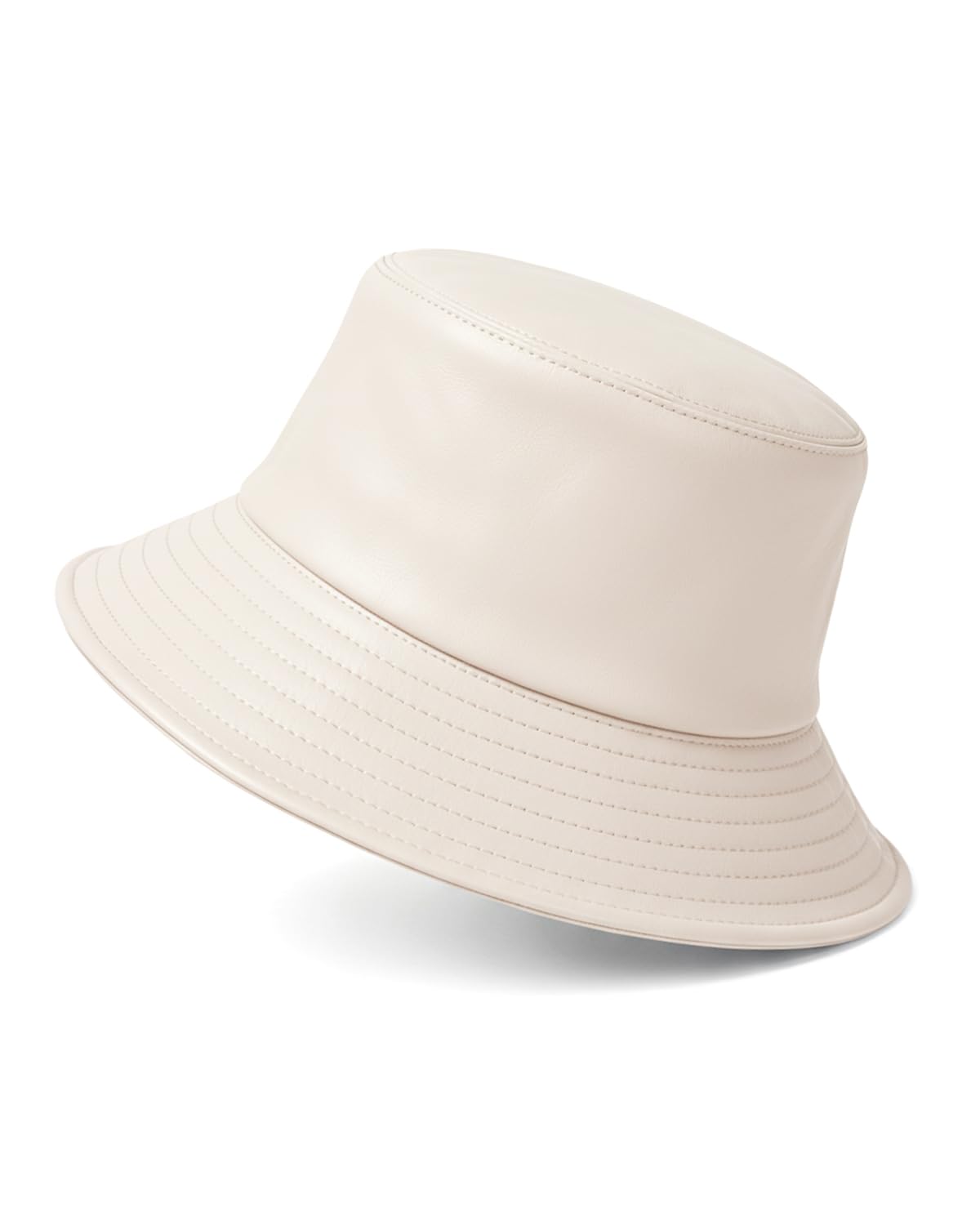 Zylioo XXL XL PU Leather Bucket Hat for Big Heads, Fleece Lined Rain Hat