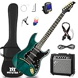 MUSTAR Electric Guitar Kit, 39 Inch Full Size Solid Body Electric Guitar Beginner Kits for Birthday