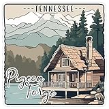 Pigeon Forge Tennessee Sticker 4 Inch Travel Souvenir City Destination - Waterproof Vinyl Decal for Laptop Water Bottle Car Tumbler - Durable Aesthetic Long-Lasting Stickers for Adults ID44990