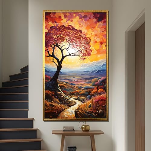 Tableau Arbre de Vie XINBAO habillez un grand mur vide avec cette toile paysage nature 70x110cm