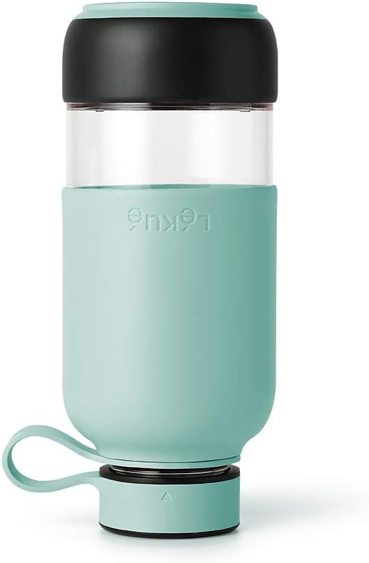 Lékué To Go Drink Bottle, Glass, Blue 600 ml, 591 ml - Image 3