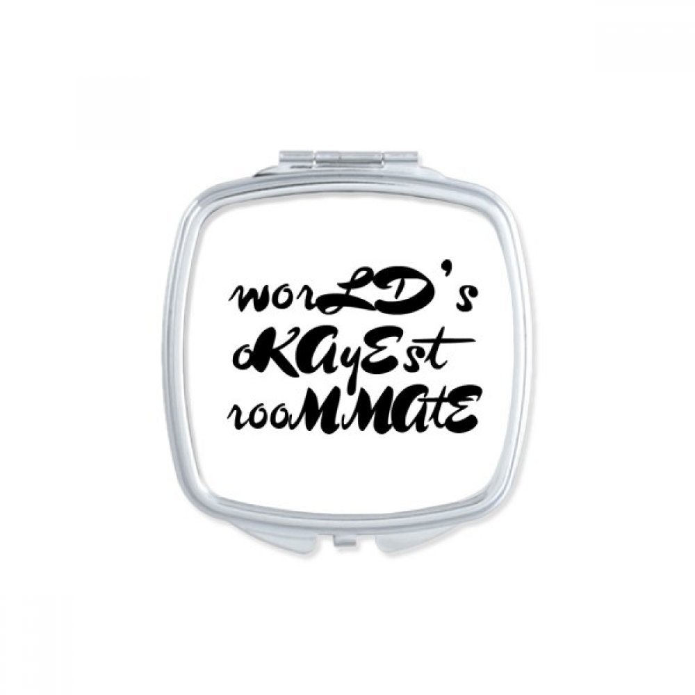 Miroir compact de maquillage mignon petit miroir portable pour retouches au bureau et soirée