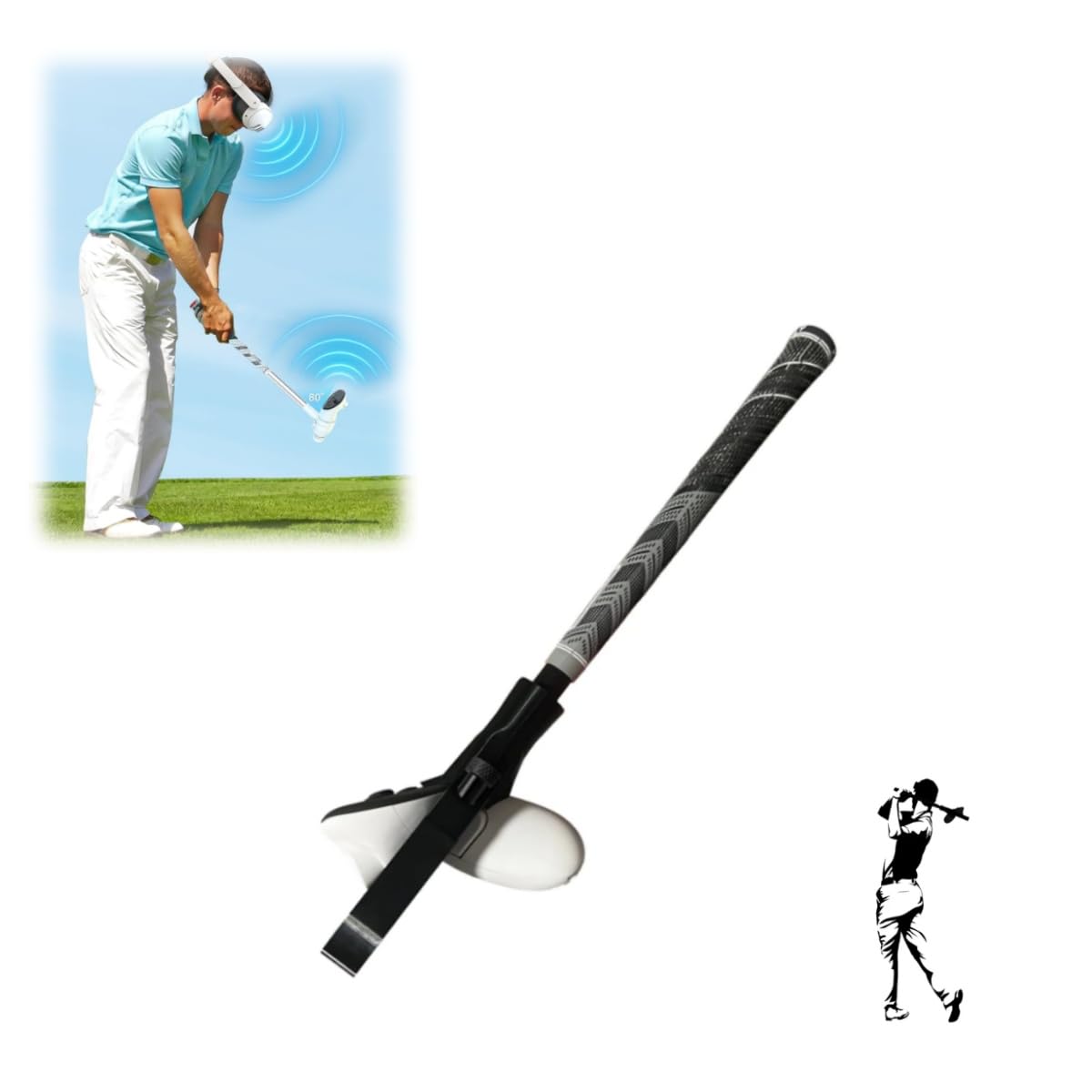 Embout de club de golf pour Meta/Oculus Quest 3 - Poignée antidérapante pour un balancement sans souci - Idéal pour les joueurs de golf VR