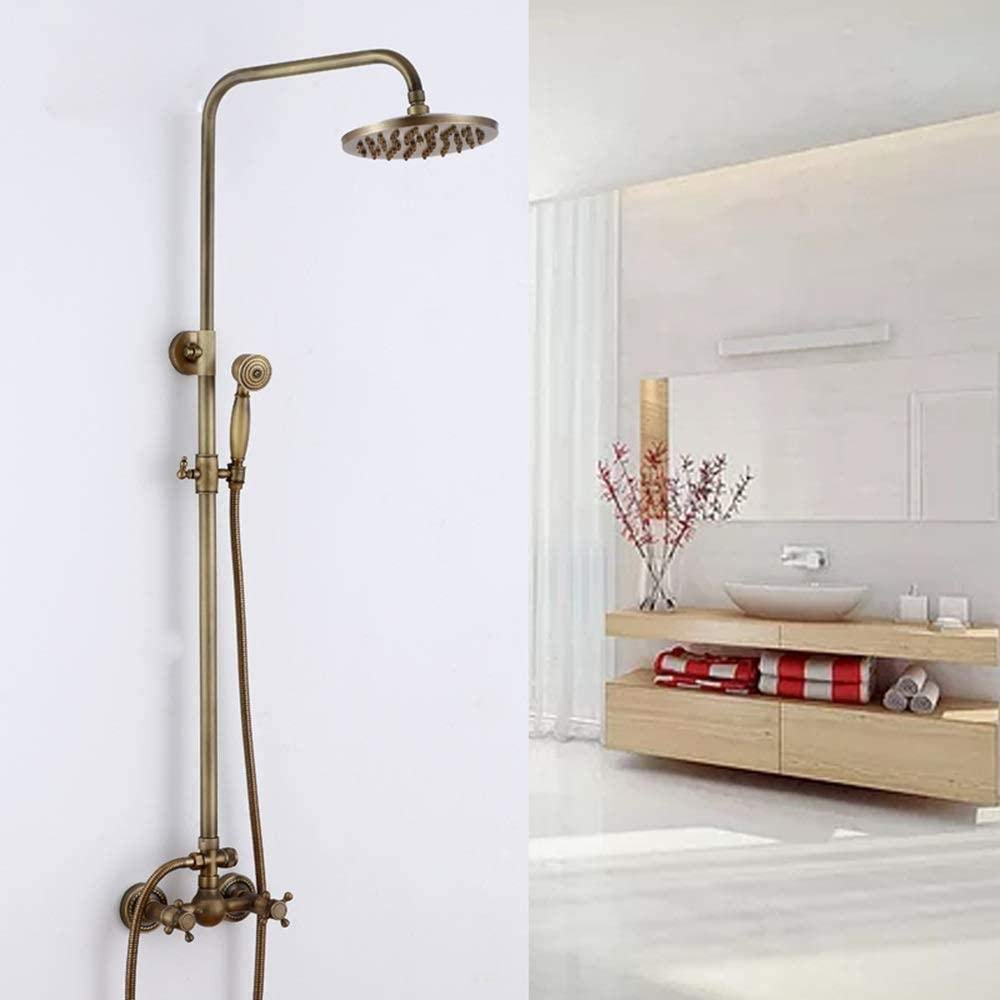 Ensemble de douche qui ne rouille pas système multifonction en cuivre rétro