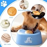 Slow Feeder Dog Bowls, Lick Sphere Puzzle Feeder for Liquid Treats, Non-Spill Puppy Lick Bowl for Bone Broth & Yogurt, Interactive Slow Eating Toy for Anxiety Relief, Boredom and Post-Op Care - Image 4