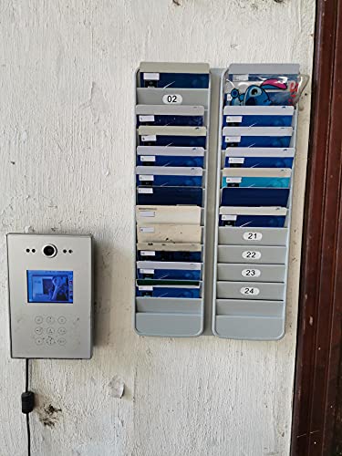 Jmiuhacou Card Rack,Keeps Swipe Cards, Badges, Id's And Other Items Neatly Organized,Includes Self-Adhesive Number Labels (24Slot) #TOP2