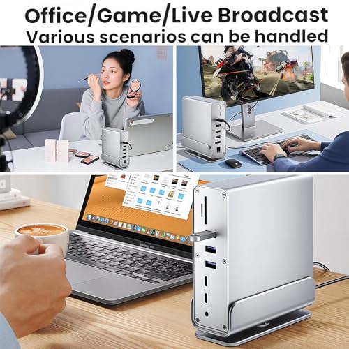 15-in-1 USB C Hub/Docking Station Dual Monitor 2 HDMI with Ethernet PD by Generic - Used condition - Image 9
