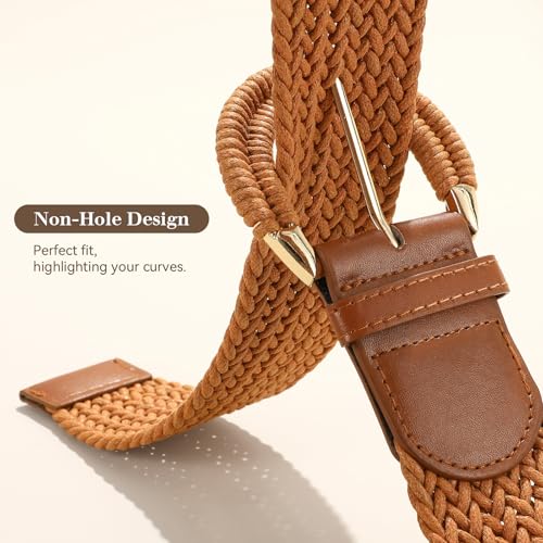 Braided Belt for Women Dress Summer Ladies Woven Wide Boho Belt for Jeans3