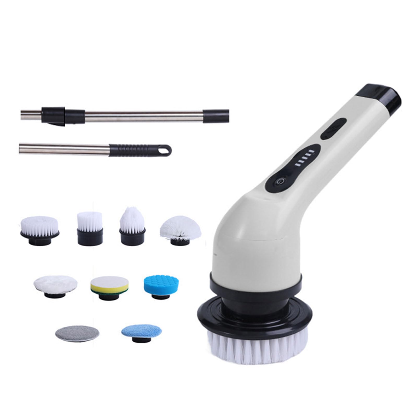 Electric Scrubber Cordless Cleaning Brush with 6/9 Replaceable Brush Heads Shower Power Scrubber for Bathtub Grout Kitchen Bathroom Electric Cleaning