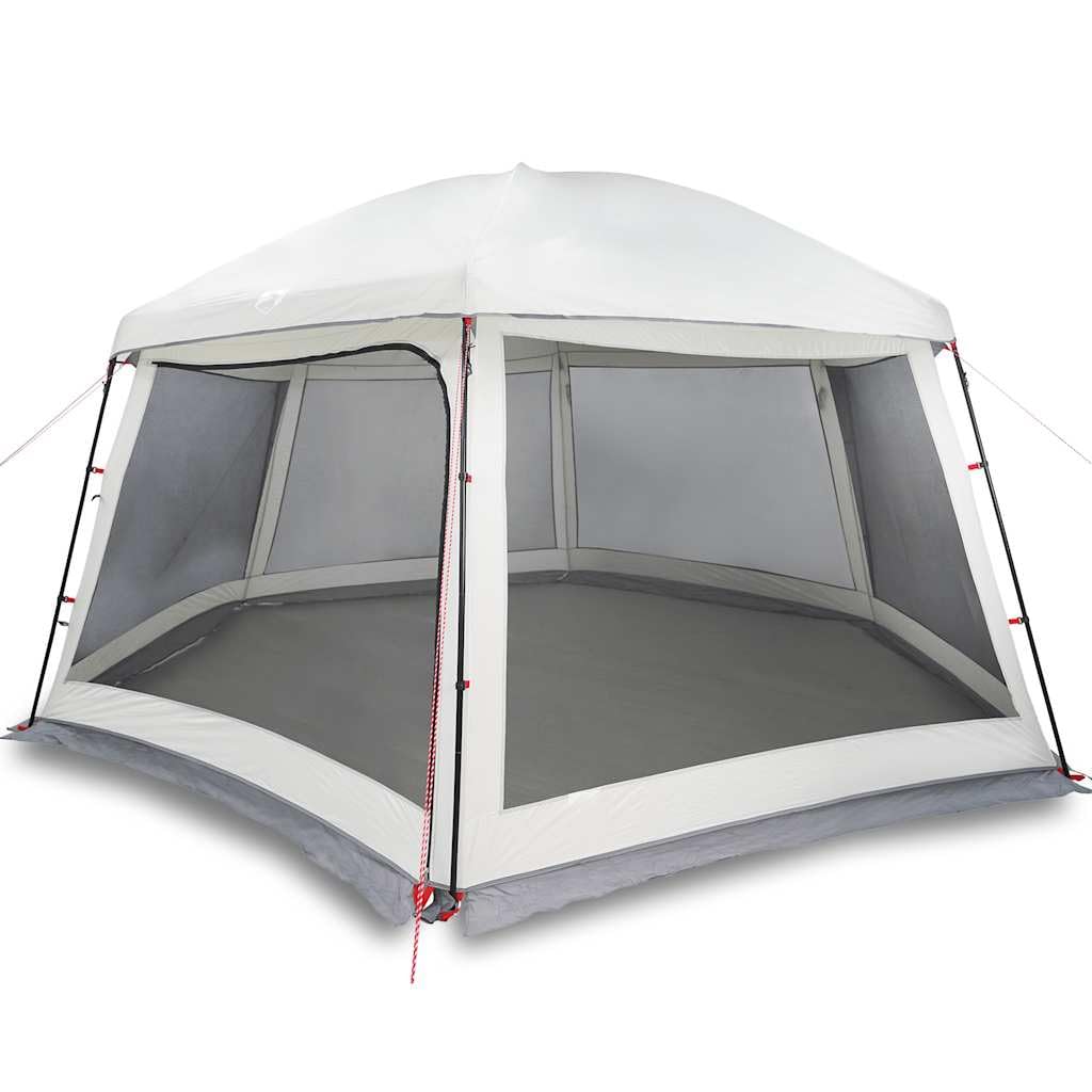 Tente de piscine avec tente extérieure amovible et parois en maille, bleu azur, polyester imperméable avec revêtement PU, offre un abri contre la pluie et le soleil, idéale pour la piscine, le camping