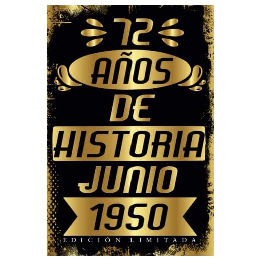 CUADERNO, 72 AÑOS DE HISTORIA JUNIO 1950 EDICIÓN LIMITADA: Cuaderno de cumpleaños de 72 años para mujeres y hombres, ideas de cumpleaños de 72 años, ... regalo Para la esposa, novia, mujer, La madre