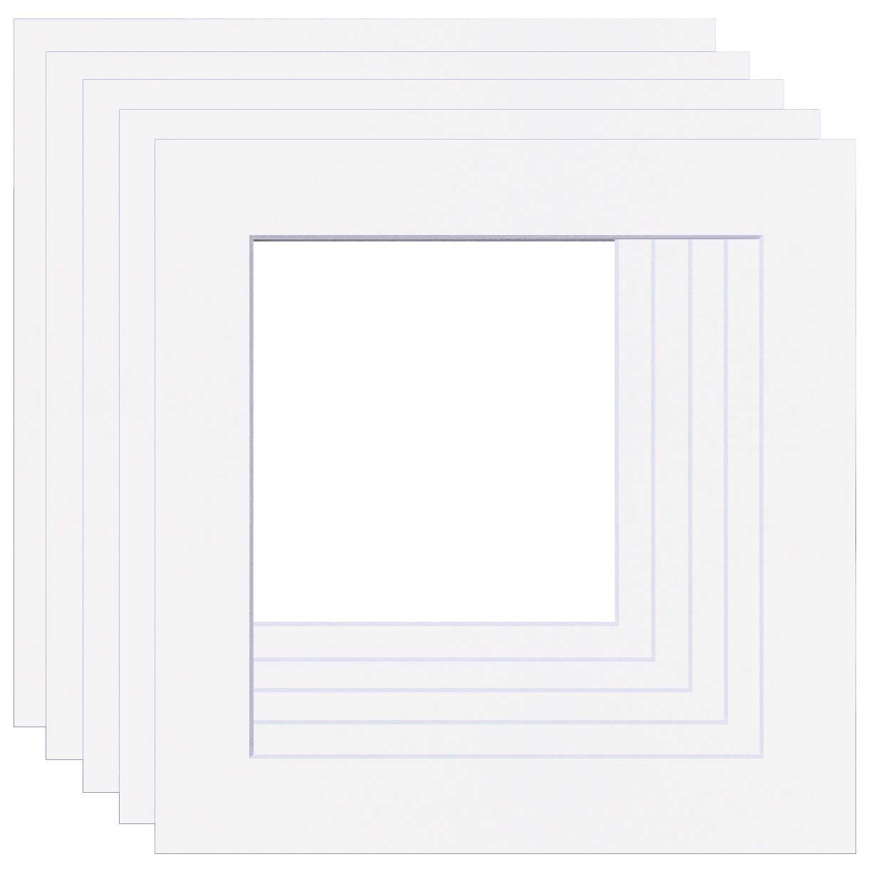 Picture Mounts, Pack of 10, Choice of Size & Colour [Soft White/Off-White, 10 pcs, 11 x 11 to fit 9 x 9]