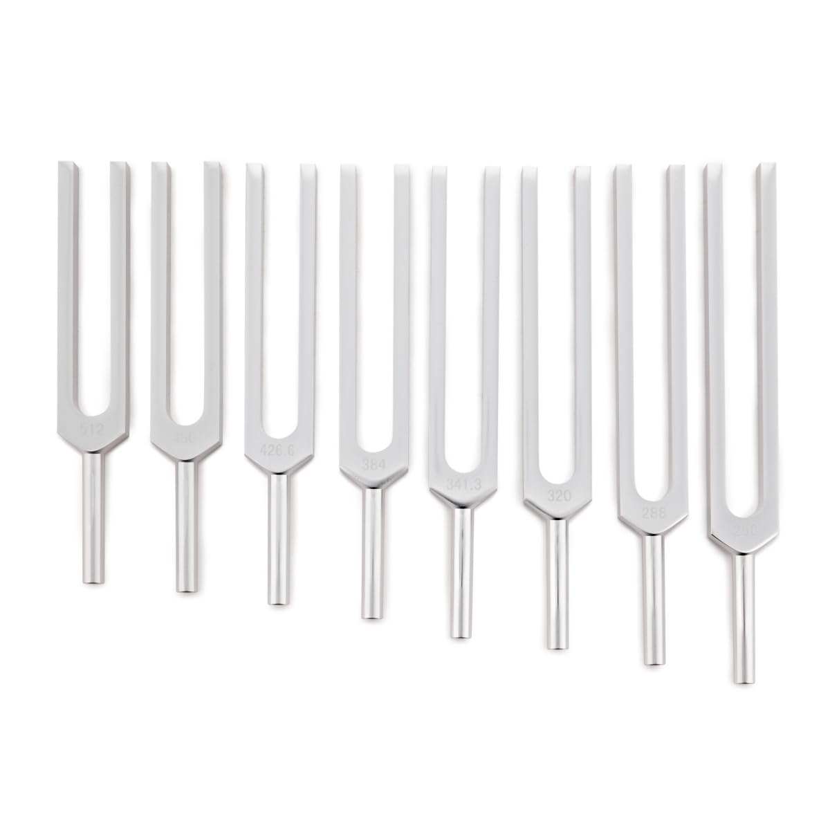 Gear4music Tuning Fork Set Eight Forks with Carry Bag and Mallet