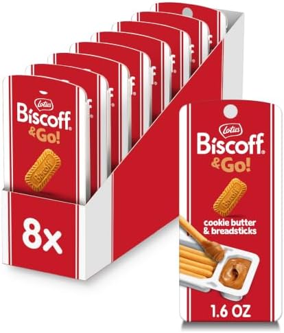 Lotus Biscoff & Go Sweet spread & breadstick Snack 8x45g, vegan